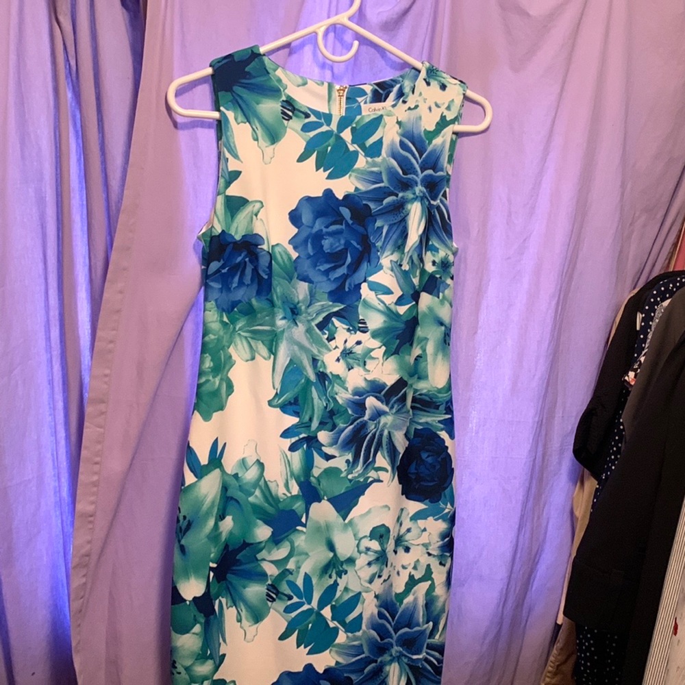 EUC floral Calvin Klein dress size 6